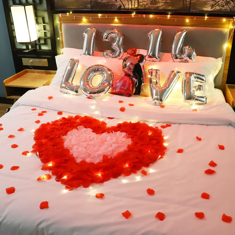 Украшение комнаты искусственная Роза лепесток набор еды трембл романтическое