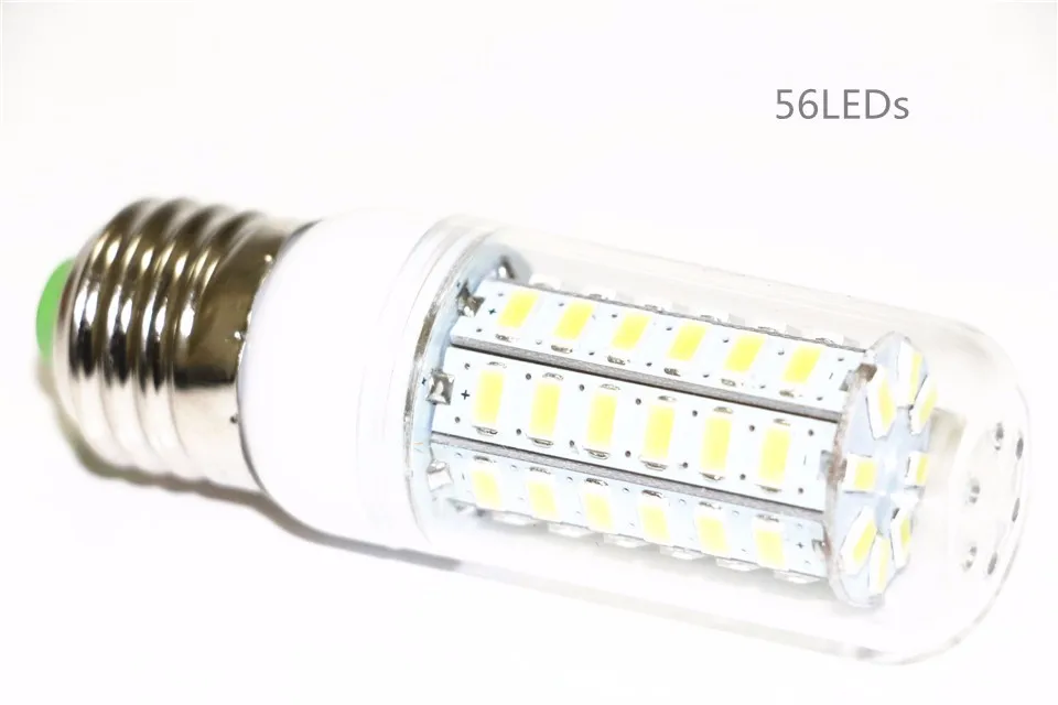 Новое поступление E27 светодиодный светильник 220V 240V отсутствие мелькания SMD5730 светодиодный лампы 24 36 48 56 69 81 89 светодиодный s 360 градусов лампада светодиодный кукурузный светильник