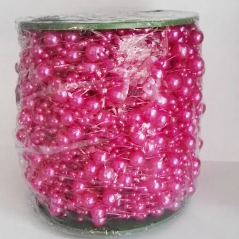 

60m Wedding Decoration 8 + 3 Imitation Pearl Fishing Line Beads ABS Home Decor Party Hair Accessories
