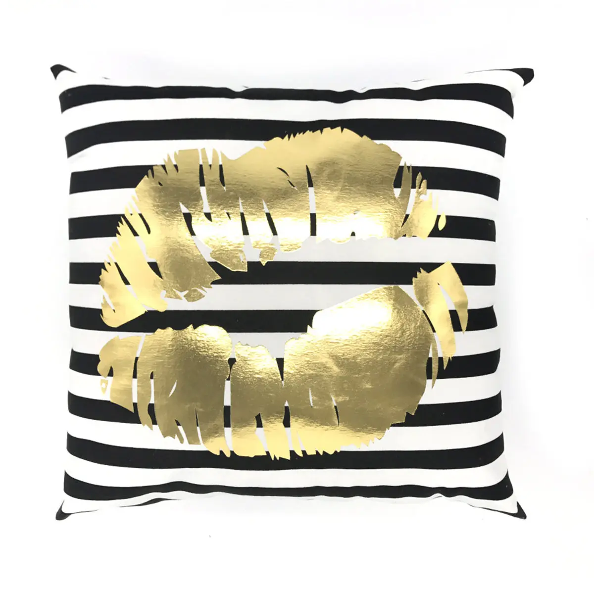 

Bronzing Christmas Cushion Cover Gold Color Printed Decorative Pillow Case Sofa Seat Car