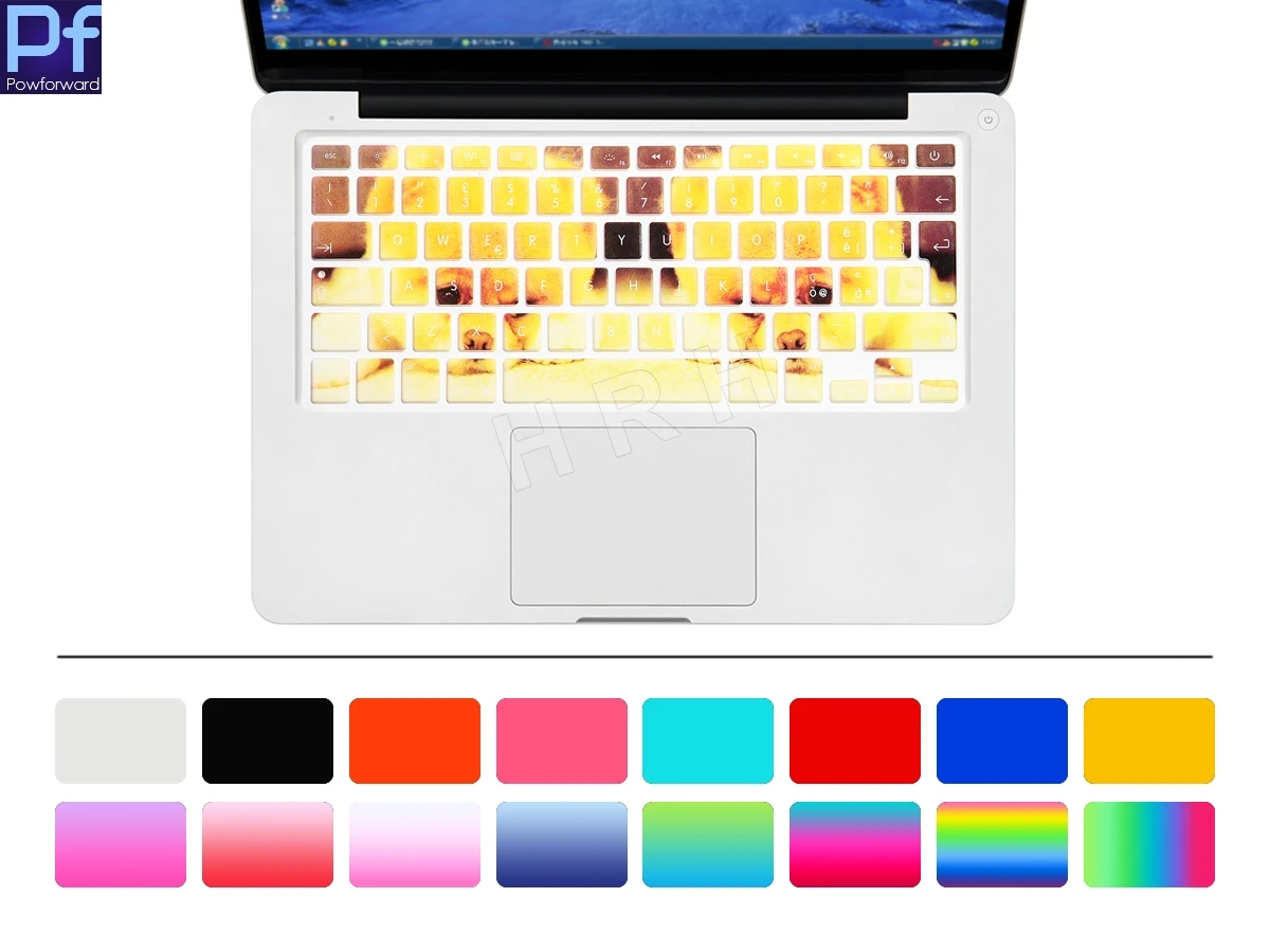 100 шт. силиконовый итальянский чехол для клавиатуры с буквенным принтом Macbook Air Pro