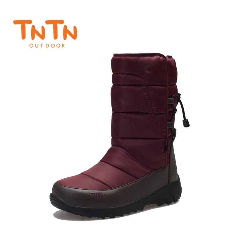 

TNTN 2022 Mens Outdoor Snow Boots Winter Fleece Waterproof Cotton Boots Men and Women Hiking Warm Boots For Winter