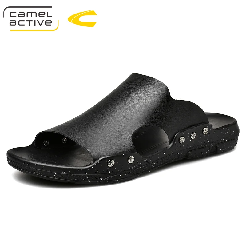 Мужские Пляжные слиперы Camel Active коричневые повседневные из спилковой кожи