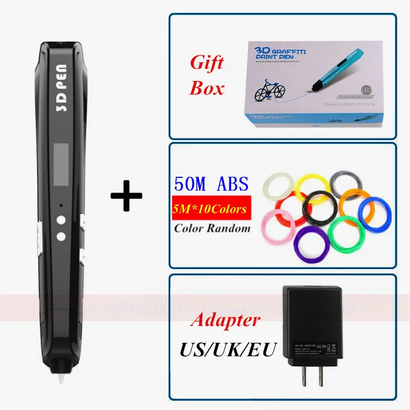 2018 Original 3D Printer Pen Compatible With PLA &amp ABS Filaments Drawing Bigger LED Display Can Add 50Meter | Компьютеры и офис