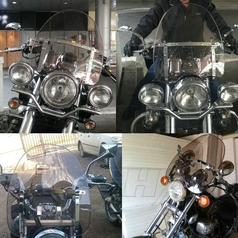 7/8 &quotи 1&quot Руль лобового стекла автомобиля для 1983 2009 Honda Shadow 125 400 500 VT125 VT400 VT500