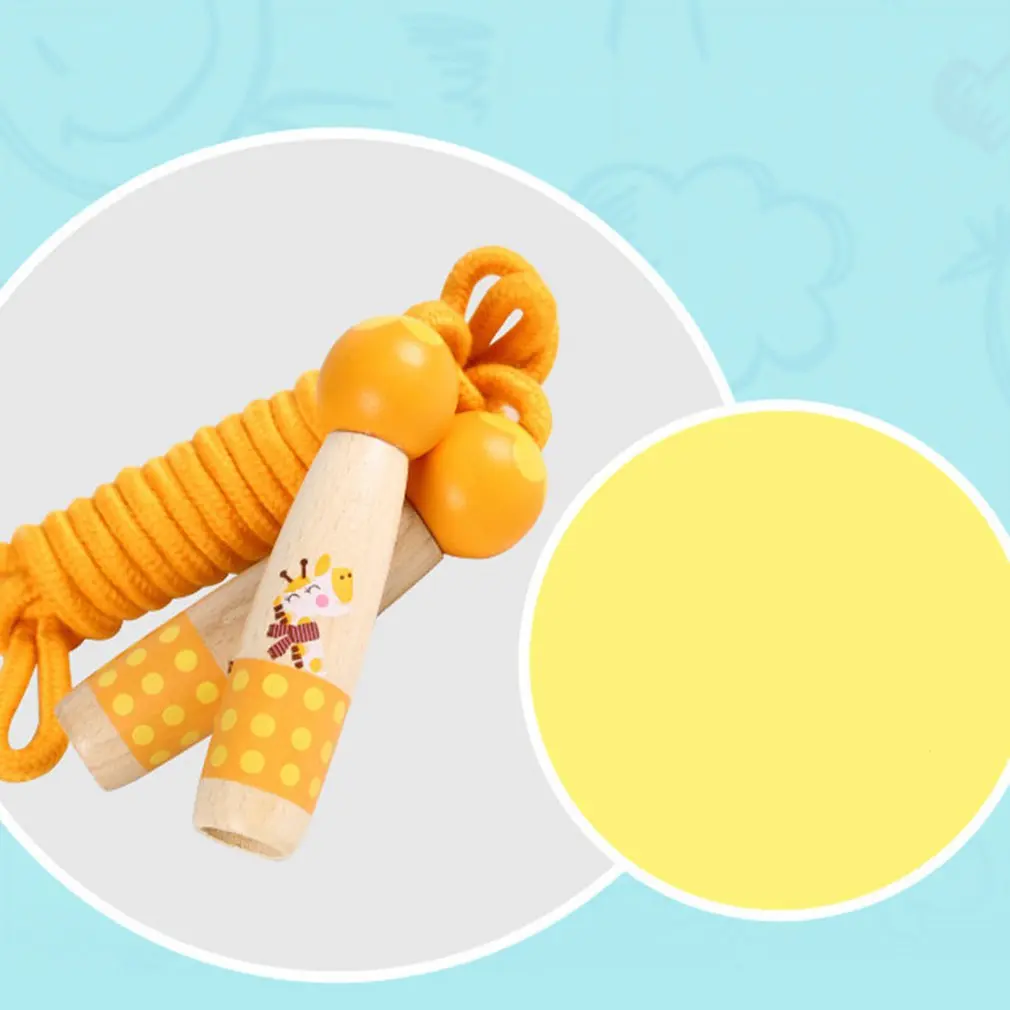 Милые Мультяшные скакалки с деревянной ручкой Спортивная Скакалка для детей