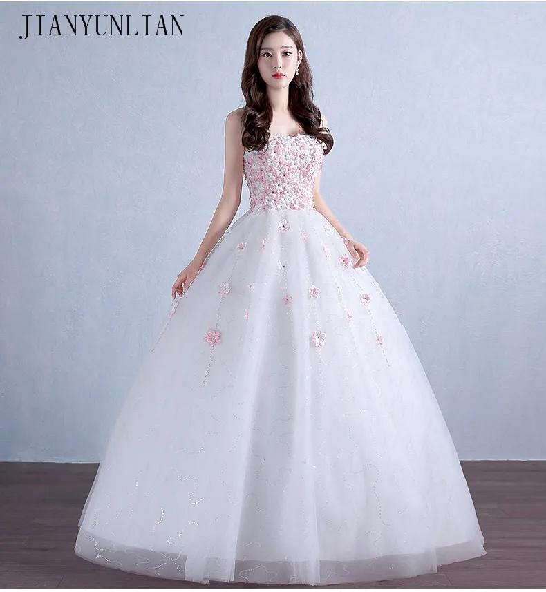 Длинные свадебные платья 2019 Новое Белое простое изящное сексуальное бальное