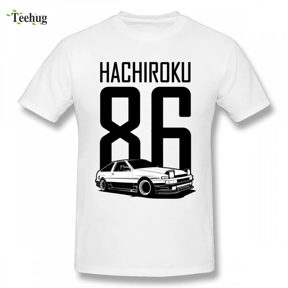 

Toyota AE86 Hachiroku Car Homme Tee Shirt Men Free Shipping Unique Design Initial D Fujiwara Tofu T Shirt