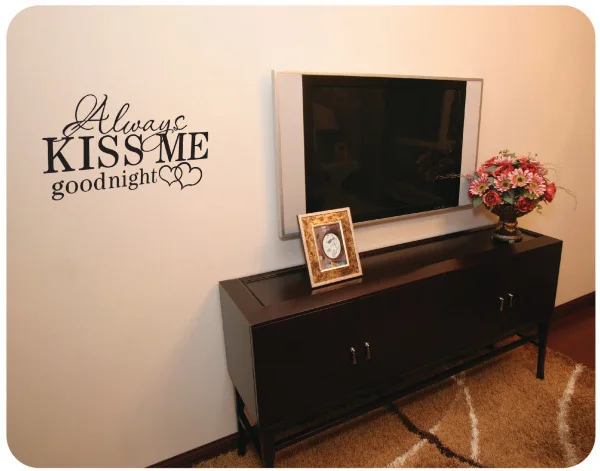 Фотообои с надписью Always Kiss me Good Night|Наклейки на стену| |
