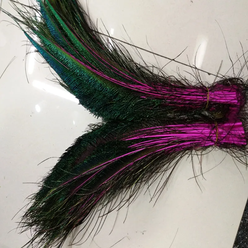 Оптовая продажа симметричные натуральные перья меча павлина 20 шт./лот длина 30 35