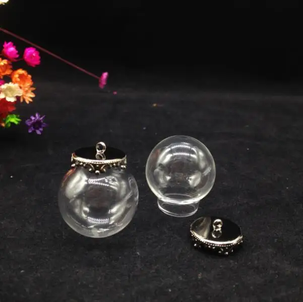 100 шт. Набор круглых стеклянных подвесок 25 х15 мм|jewelry box ring holders|jewelry charmjewelry sticker |