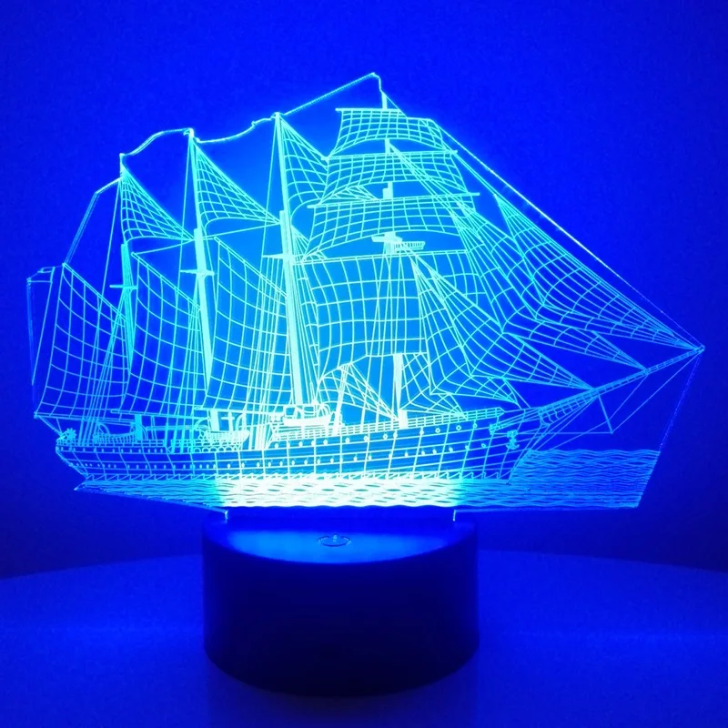 LED 3D ночник 7 видов цветов подарок на день рождения Рождество игрушка детская
