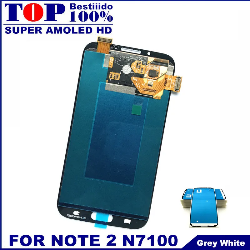 Для samsung Galaxy Note 2 Note2 N7100 N7105 ЖК-дисплей Super AMOLED с сенсорным экраном дигитайзер
