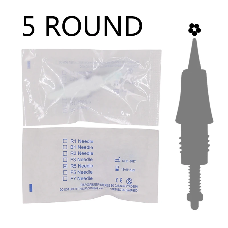 

50pcs Artmex V8 V6 V3 5Prong Needle cartridges MTS Semi permanent makeup machine tattoo machine spare parts M9 M12 M36 M42 Nano