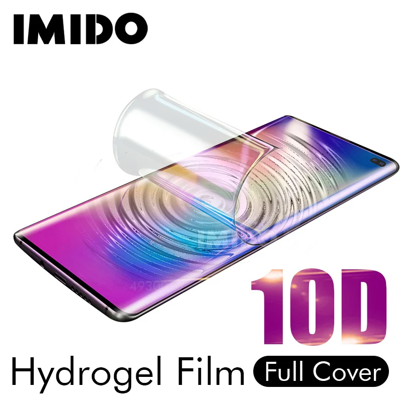 10D полный изогнутая Защитная пленка для экрана samsung Galaxy S8 S9 S10 Plus Note 8 9 мягкая (не