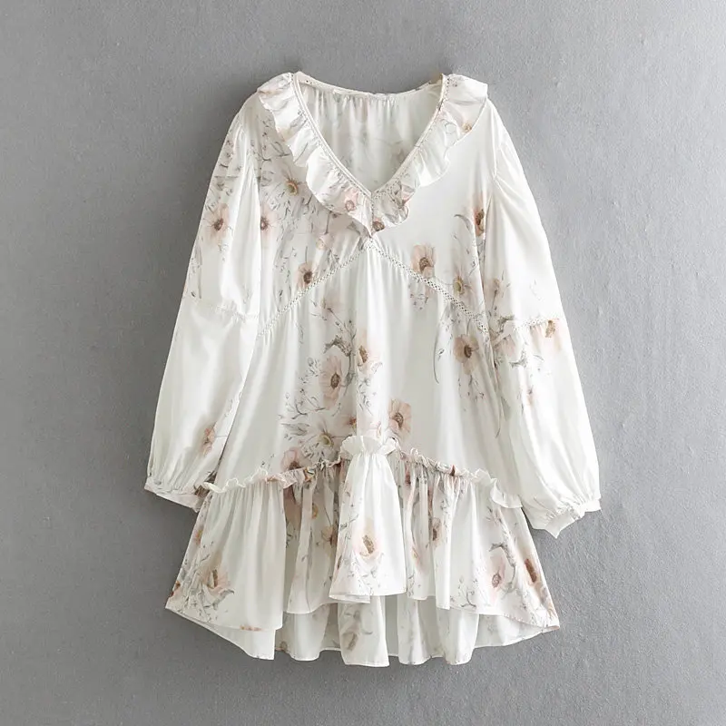 2019 г. женские элегантные агаровое кружево с цветочным принтом повседневные