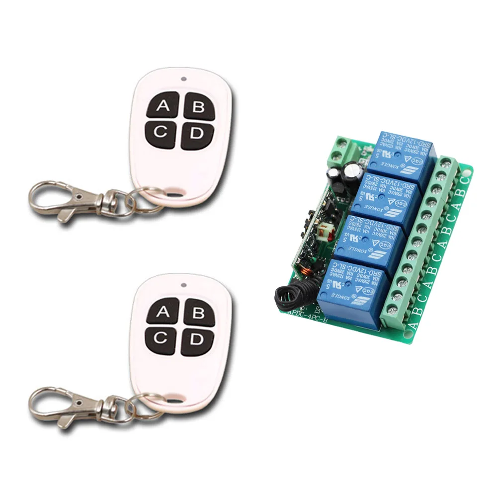 DC12V 10A 4CH Радио контроллер RF беспроводное реле дистанционное управление