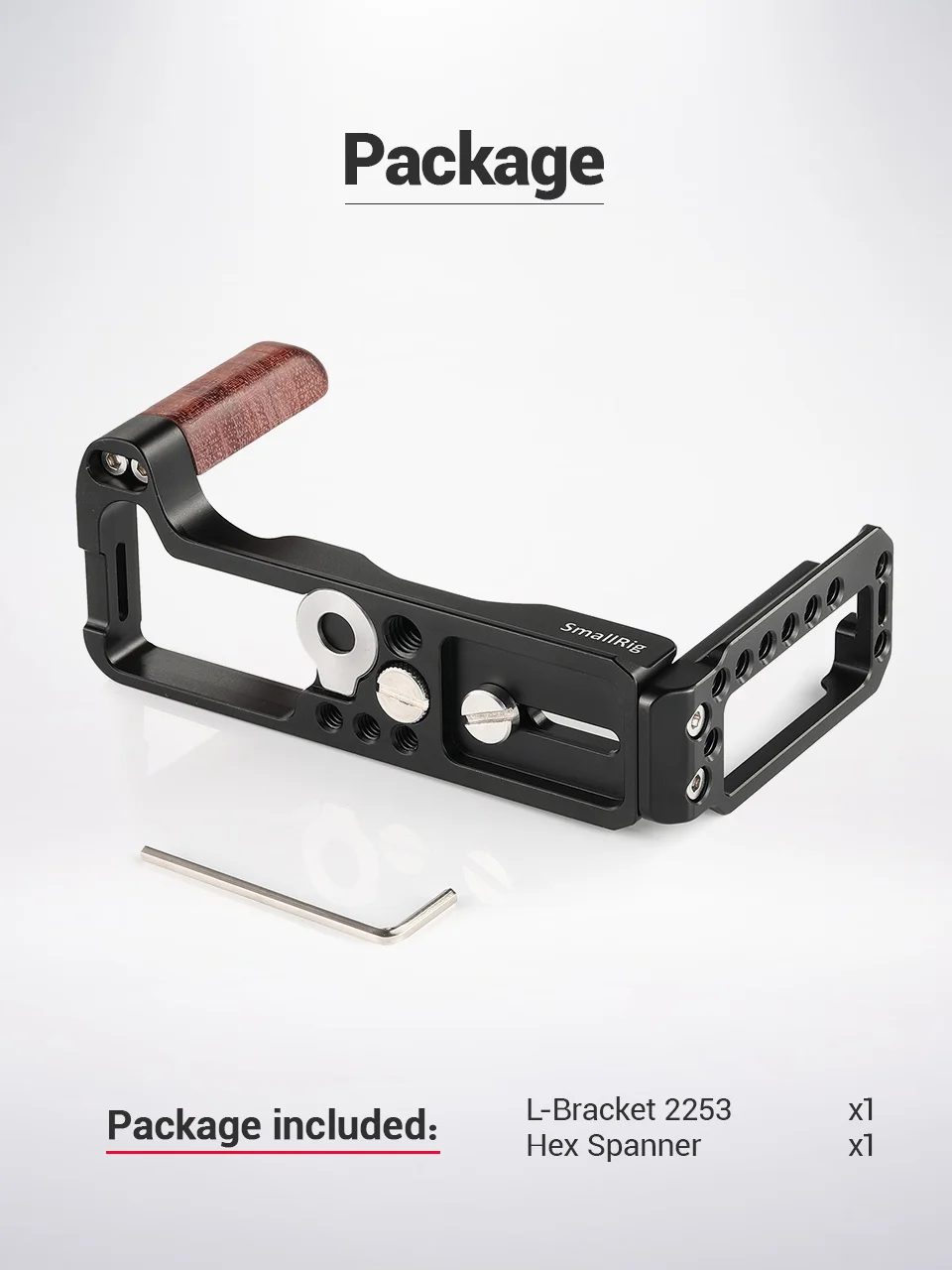 SmallRig X-T3/X-T2 Quick Release L-Bracket Plate for Fujifilm X-T3 and X-T2 Arca-Swiss Standard L Plate Mounting Plate-2253