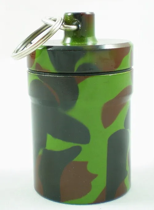 Бесплатная доставка 1 шт. камуфляжная алюминиевая коробка для таблеток контейнер