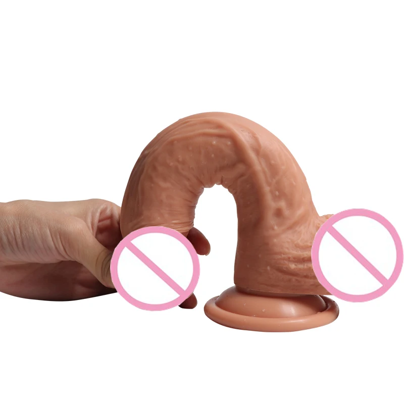 HOWOSEX гибкий реалистичный большой фаллоимитатор 21*4 см жидкий силикон огромный