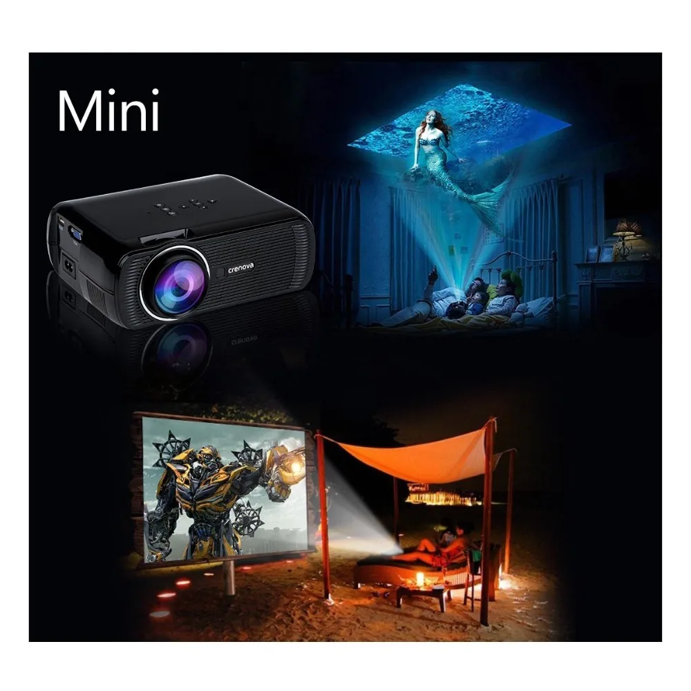 CRENOVA XPE460 светодиодный видеопроектор Full HD 1080P с интерфейсами HDMI VGA AV USB для