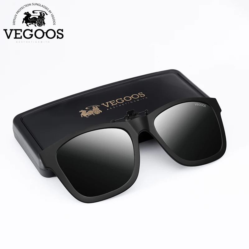 Мужские и женские солнцезащитные очки VEGOOS поляризационные с защитой UV400 откидной