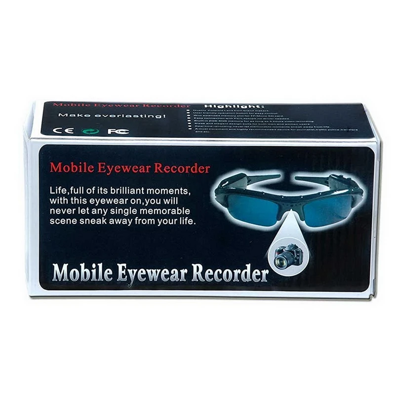Черный Видео Рекордер Очки Камера Мини Солнцезащитные Видеокамеры Аудио