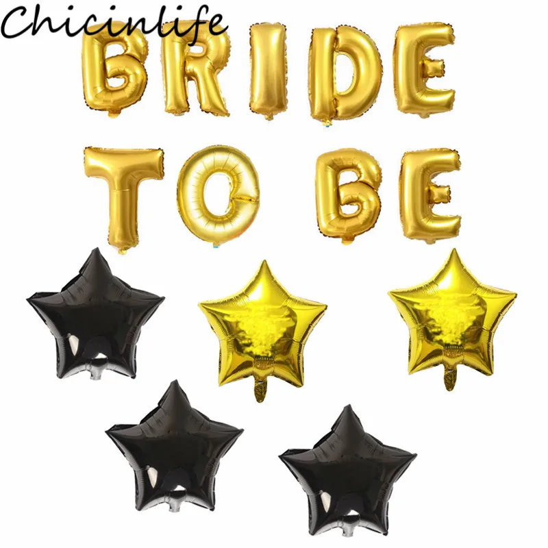 Chicinlife 1 компл.. невесты быть Письмо Сердце/звезда Фольга Воздушный шар украшения