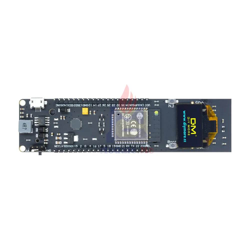 Желтый, синий ESP-32 ESP32 ESP8266 0,96 дюймов OLED Дисплей 18650 Литий Батарея Беспроводной Wi-Fi и bluetooth-адаптер щит макетная плата CP2102 модуль - Цвет: Желтый, синий