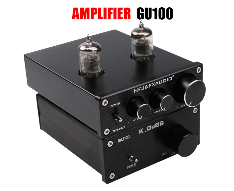FX-AUDIO TUBE-03 MINI Bile 6K4/6J1 reamp ламповый усилитель буфера HIFI аудио предусилитель ВЧ регулировка басов предварительно усилители DC12V