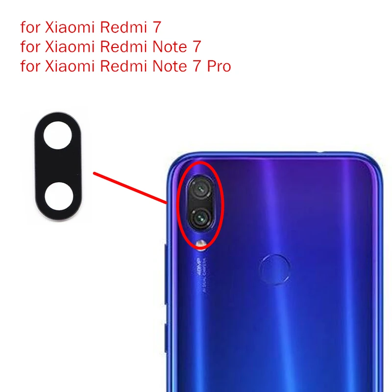 20 шт. для Xiaomi Redmi Note 7 задняя камера стеклянный объектив основной задний камеры с