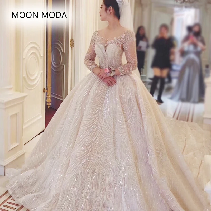 Роскошное свадебное платье Vestido De Noiva 2020 с длинным рукавом женское винтажное
