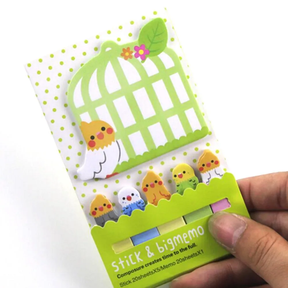 Fridge Writing Cute Cartoon Panda Post-it notes Sticker Post It Bookmark Memo Marker Point Flags Sticky Notes label Decoration | Дом и сад