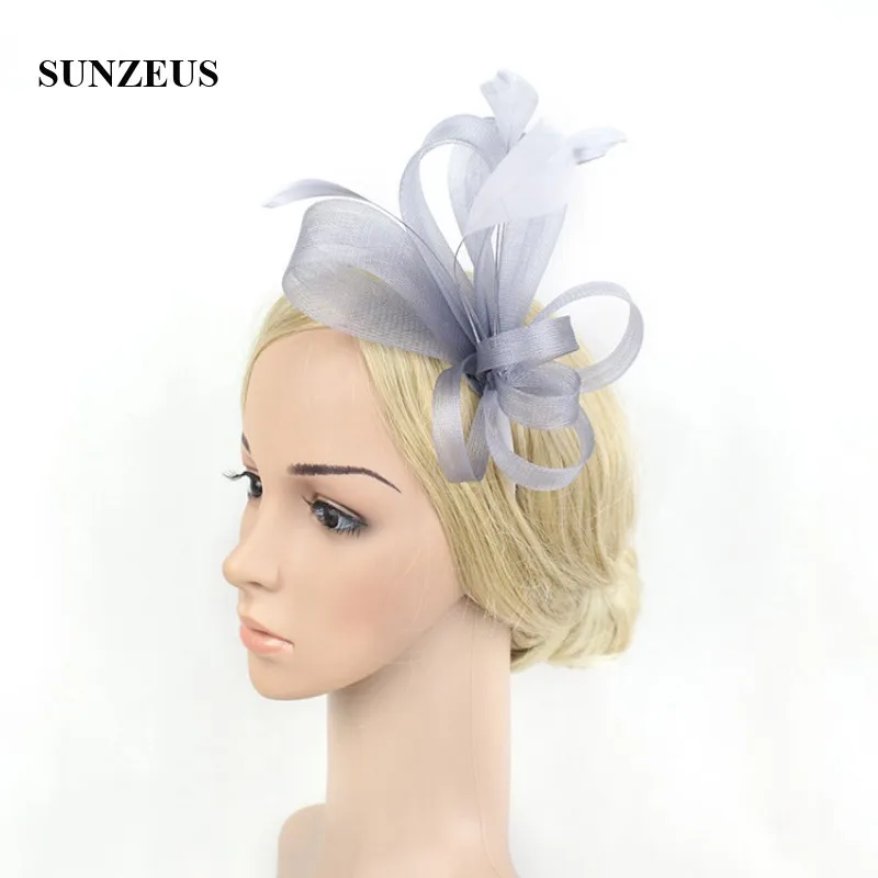 Фатиновые Свадебные шляпы с перьями и повязкой на голову модные головные уборы