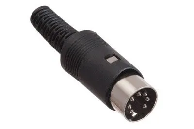 

50 pcs DIN Plug Solder Connector with Plastic Handle Male 7 Pin