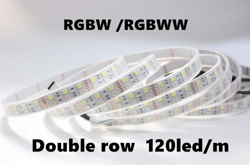 5 м Двухрядные IP20/IP67 водонепроницаемые 5050 SMD RGBW(RGB + белый) RGBWW(RGB теплый