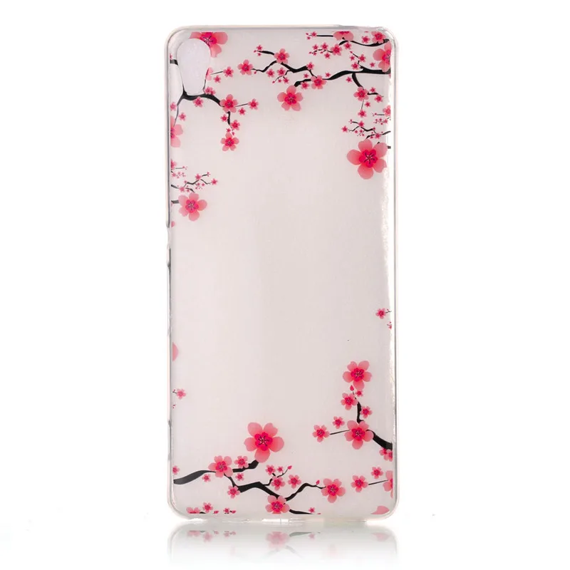 For Sony Xperia XA Dual F3112 Transparent Case Cute Animal Flower Silicone TPU Gel Back Cover for F3111 F3113 F3116 |
