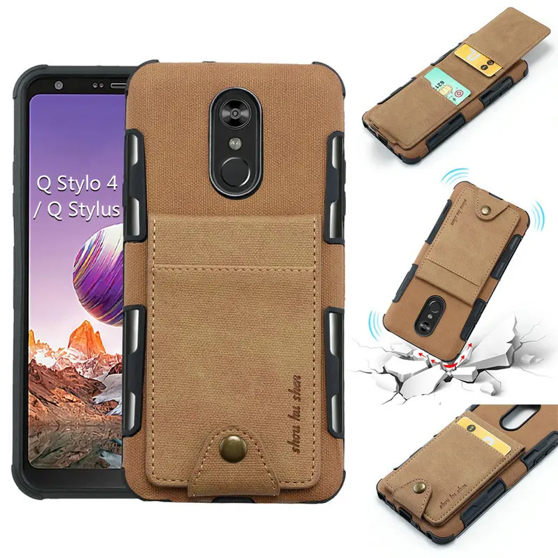 Для LG V30 чехол из ткани TPU Coque Fundas Etui для LG Stylo 4 Чехол LG Q Stylo 4 отделения для карт задняя крышка на LG V30 Stylo4 тканевый чехол