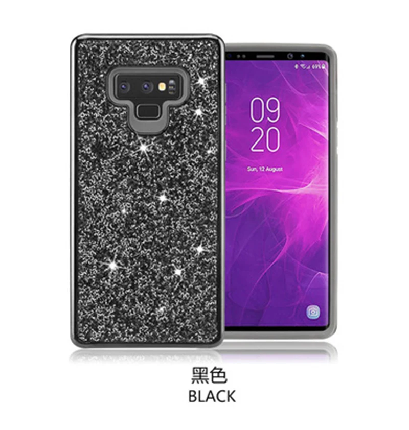 100 шт. Премиум Шикарный Блестящий чехол для телефона 2 в 1 со стразами Samsung Note 9 8 S8 S9