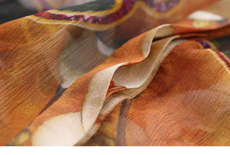 100% шелковая шифоновая рубашка женская из шелка тутового шелкопряда с цветочным