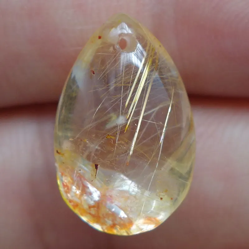 16-20mm Free shipping Rutile Quartz Crystal jewelry necklace pendants bead 10pcs/lot | Украшения и аксессуары