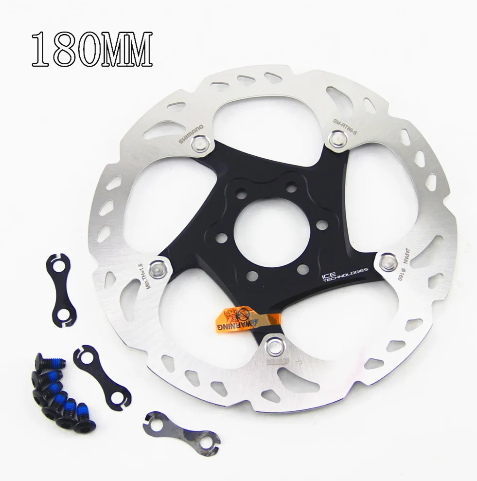 180MM SHIMANO XT RT86 6/7 Inch160mm 180 мм 203 мм MTB велосипед льда точки Технология дисковые тормоза 6 Болты ротора аксессуаров части велосипеда SM-RT86 - Цвет: 180MM