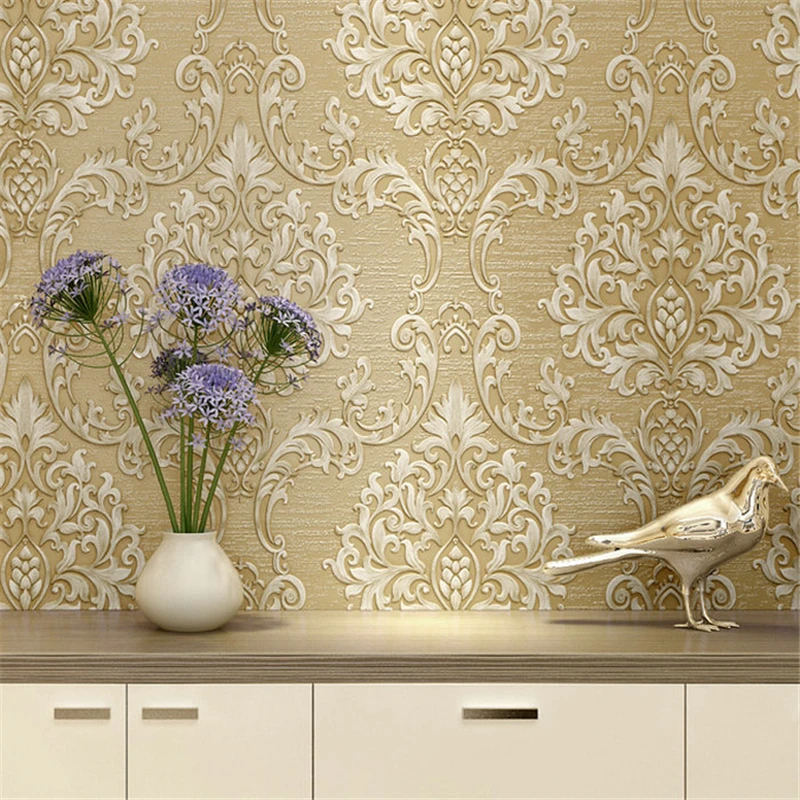 beibehang Modern 3D Embossed TV Background mural Wallpaper roll Striped Roll Desktop for living room | Обустройство дома