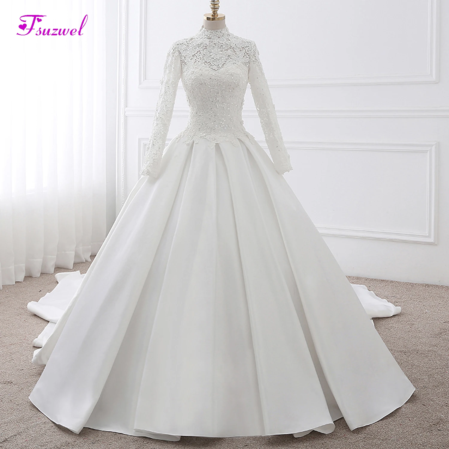 Fmogl Vestido de Noiva винтажное свадебное платье трапециевидной формы с кружевной