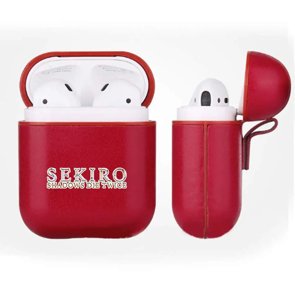 SEKIRO: Shadows Die Twice Wolf кожаный чехол Airpods Bluetooth беспроводная гарнитура защитный для Apple