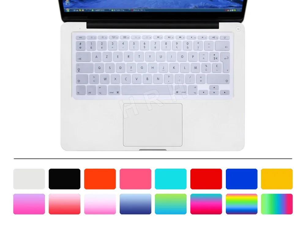 Frence AZERTY Language Euro UK Layout French Silicone Keyboard Skin Cover for Macbook Air 11&quot A1370 A1465 Protector | Компьютеры и