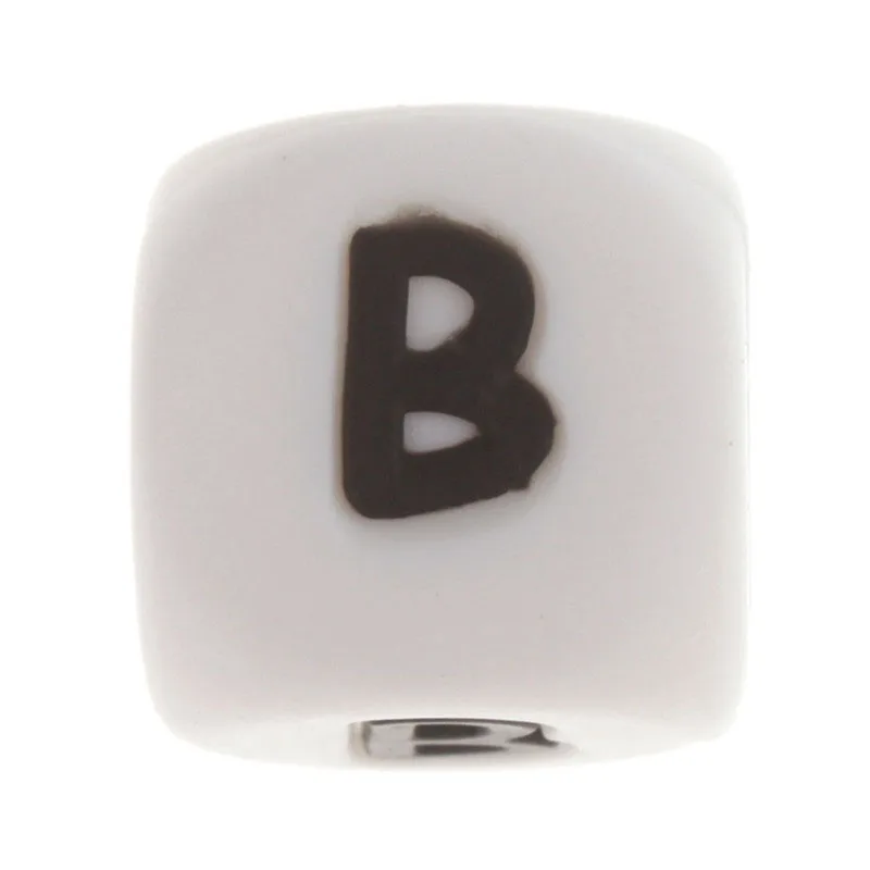 Fkisbox-Cuentas de silicona con letras del alfabeto, Cube12mm, para mascar, dentici&oacute;n, collar, joyer&iacute;a, 50 unidades-4