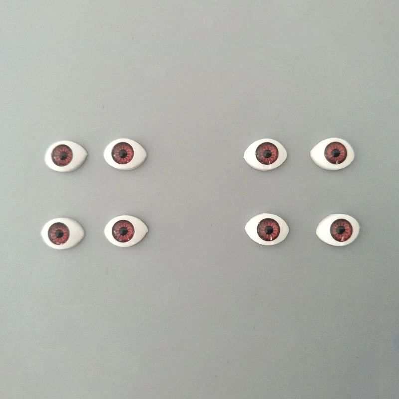 4pairs brown 4 пар/лот 11*8 мм DIY глаза для BJD куклы Замена Серебряный Коричневый Зеленый Синий Глазные яблоки DIY аксессуары для BJD кукольный домик - Цвет: 4pairs brown