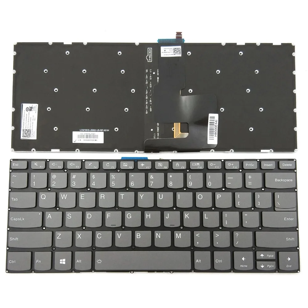 Новая клавиатура для ноутбука Lenovo Yoga 520 14IKB тип 80X8 81C8 720 15IKB US Black с подсветкой без