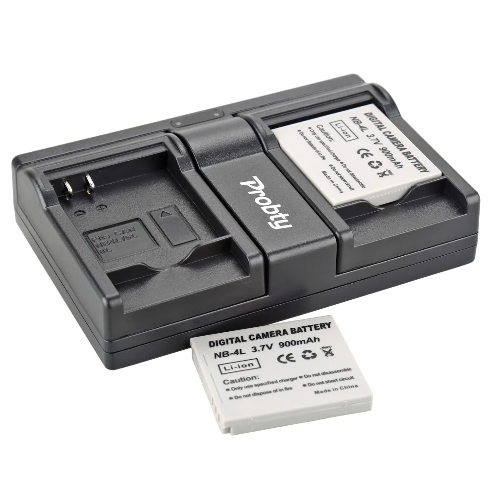 2 шт. NB-4L батареи NB 4L + USB двойное зарядное устройство для Canon PowerShot SD200 SD300 SD400 SD430 SD450